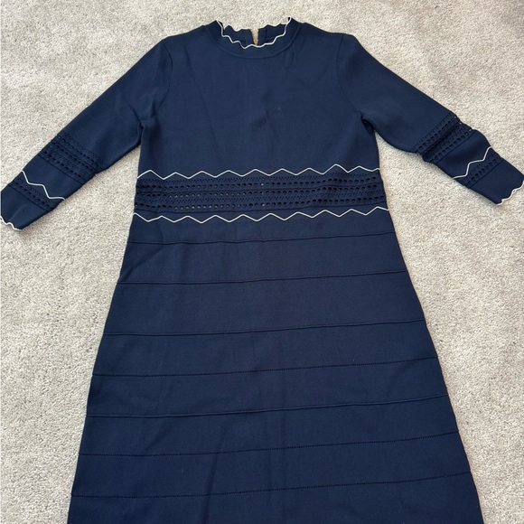 Ted Baker Blue A-Line Long Sleeve Dress - Picture 1 of 5